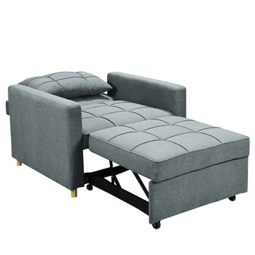 Sarantino Suri 3 - in - 1 Convertible Sofa Chair Bed - Airforce Blue - RnR Galore