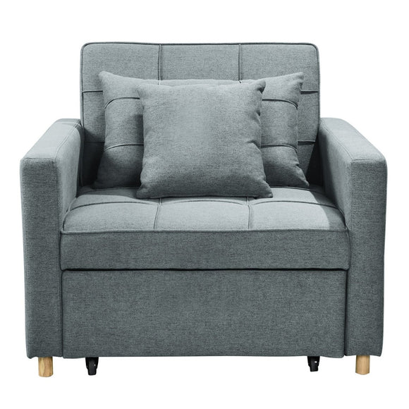 Sarantino Suri 3 - in - 1 Convertible Sofa Chair Bed - Airforce Blue - RnR Galore