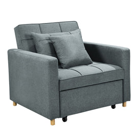 Sarantino Suri 3 - in - 1 Convertible Sofa Chair Bed - Airforce Blue - RnR Galore