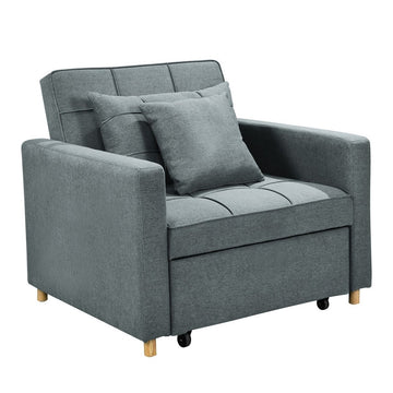 Sarantino Suri 3 - in - 1 Convertible Sofa Chair Bed - Airforce Blue - RnR Galore