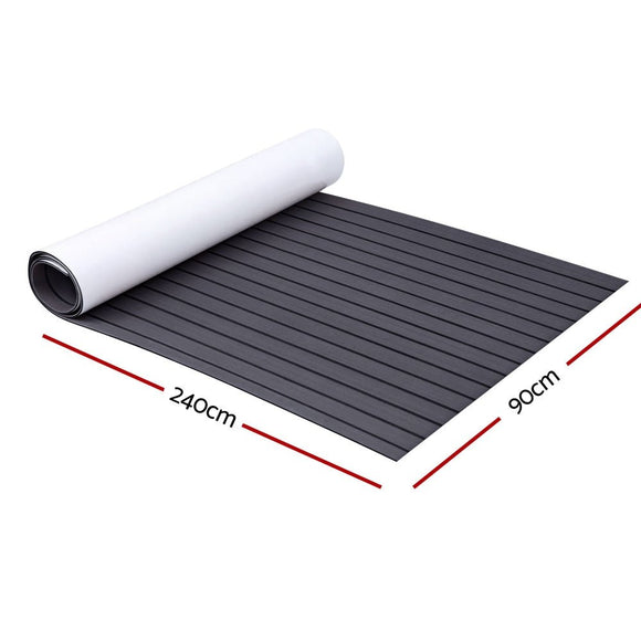 Seamanship EVA Foam Boat Flooring Mat Decking Sheet 240x90x0.6cm Dark Grey Decor - RnR Galore
