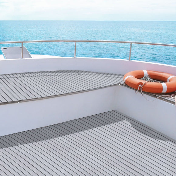 Seamanship EVA Foam Boat Flooring Mat Decking Sheet 240x90x0.6cm Light Grey - RnR Galore