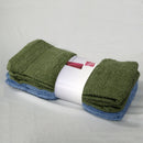 Set of 4 Budget Cotton Hand Towels 42 x 67 cm Olive Blue - RnR Galore
