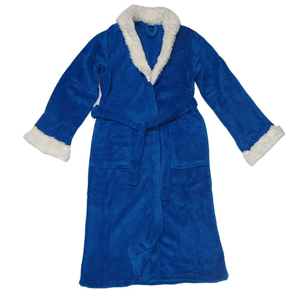 Sherpa Bath Robe Blue S/M - RnR Galore