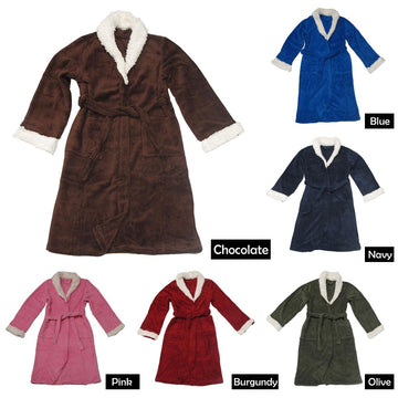 Sherpa Bath Robe Blue S/M - RnR Galore