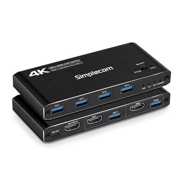 Simplecom KM420 2 - Port HDMI KVM Switch HDMI 2.0 4K@60Hz 4 - Port USB 3.0 Hub 5Gbps - RnR Galore