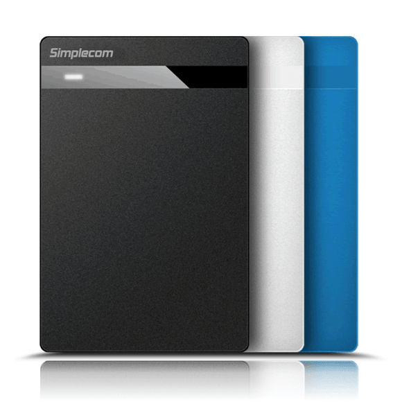 Simplecom SE203 Tool Free 2.5" SATA HDD SSD to USB 3.0 Hard Drive Enclosure Black - RnR Galore