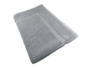 softouch ultra light quick dry premium cotton bath mat 900gsm silver - RnR Galore