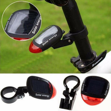 Solar Powered Bicycle Cycling Bike LED Headlight + Rear Tail Light Lamp LED with Gift Box - RnR Galore