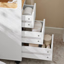 Storage Cart Narrow Cabinet Wheels Tray Drawers - RnR Galore