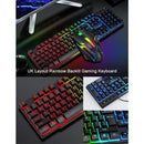 T - Wolf TF800 RGB 4 - pcs Gaming Keyboard/Mouse/Headphone/Mouse Pad Kit Set - RnR Galore