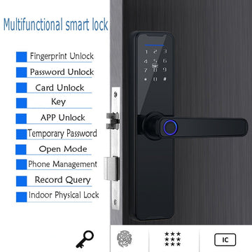 Tuya Home WIFI Smart Door Lock Biometric Fingerprint Smart Card Password Key USB - RnR Galore
