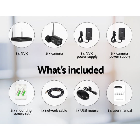 UL - TECH 3MP 8CH NVR Wireless 6 Security Cameras Set - RnR Galore