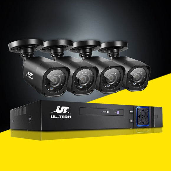 UL - tech CCTV Security System 4CH DVR 4 Cameras 1080p - RnR Galore