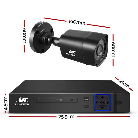 UL - tech CCTV Security System 4CH DVR 4 Cameras 2TB Hard Drive - RnR Galore