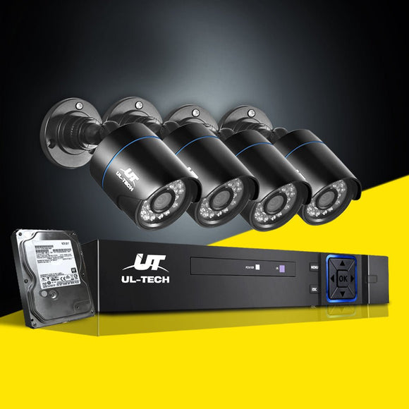 UL - tech CCTV Security System 8CH DVR 8 Cameras 4TB Hard Drive - RnR Galore