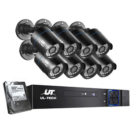 UL - tech CCTV Security System 8CH DVR 8 Cameras 4TB Hard Drive - RnR Galore