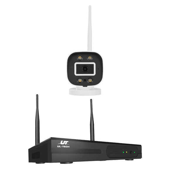 UL - tech Wireless CCTV Security System 8CH NVR 3MP 8 Square Cameras 2TB - RnR Galore