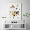 Wall Art 50cmx70cm Delicate Tension By Wassily Kandinsky Black Frame Canvas - RnR Galore