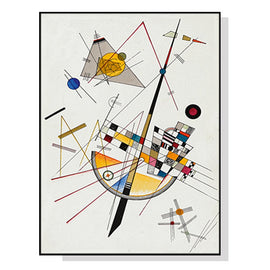 Wall Art 50cmx70cm Delicate Tension By Wassily Kandinsky Black Frame Canvas - RnR Galore