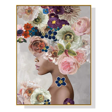 Wall Art 70cmx100cm Foolish in Love II Gold Frame Canvas - RnR Galore