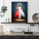 Wall Art 70cmx100cm Jesus Divine Mercy I Trust In You Black Frame Canvas - RnR Galore