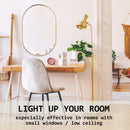 Wall Mirror Oval Aluminum Frame Bathroom 50x75cm GOLD - RnR Galore