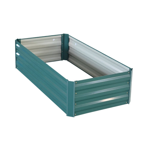Wallaroo Garden Bed 120 x 60 x 30cm Galvanized Steel - Green - RnR Galore