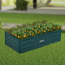 Wallaroo Garden Bed 120 x 60 x 30cm Galvanized Steel - Green - RnR Galore