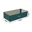 Wallaroo Garden Bed 120 x 60 x 30cm Galvanized Steel - Green - RnR Galore