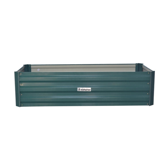 Wallaroo Garden Bed 120 x 60 x 30cm Galvanized Steel - Green - RnR Galore