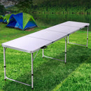 Weisshorn Folding Camping Table 240CM Portable Outdoor Picnic BBQ Aluminium Desk - RnR Galore