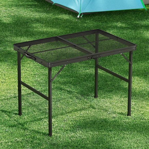 Weisshorn Folding Camping Table 90CM Portable Outdoor Picnic BBQ Aluminium Desk - RnR Galore