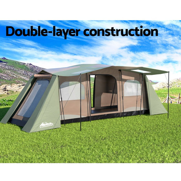 Weisshorn Instant Up Camping Tent 10 Person Outdoor Family Hiking Tents 3 Rooms - RnR Galore
