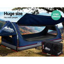 Weisshorn King Single Swag Camping Swags Canvas Free Standing Dome Tent Blue - RnR Galore