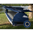 Weisshorn King Single Swag Camping Swags Canvas Free Standing Dome Tent Blue - RnR Galore