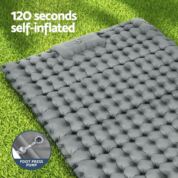 Weisshorn Self Inflating Mattress Camping Sleeping Mat Air Bed Double Pillow Bag - RnR Galore