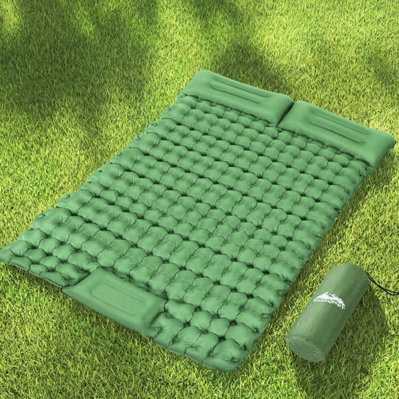 Weisshorn Self Inflating Mattress Camping Sleeping Mat Air Bed Pad Double Pillow - RnR Galore