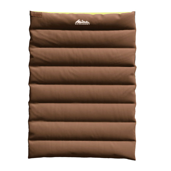 Weisshorn Sleeping Bag Double Bags Thermal Camping Hiking Tent Brown - 5°C - RnR Galore
