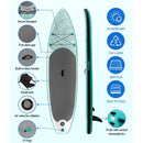 Weisshorn Stand Up Paddle Board 10.6ft Inflatable SUP Surfboard Paddleboard Kayak Surf Green - RnR Galore