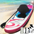 Weisshorn Stand Up Paddle Board 11ft Inflatable SUP Surfboard Paddleboard Kayak Surf Pink - RnR Galore