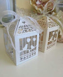 White Dove Bird Heart Wedding Bomboniere Favor Lolly Gift Card Box - 10 Pack - RnR Galore