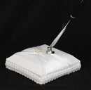 White Wedding Guest Book Register with Silver Pen Matching Stand Set 36 Lined Pages - White Sach Diamante Cover - RnR Galore