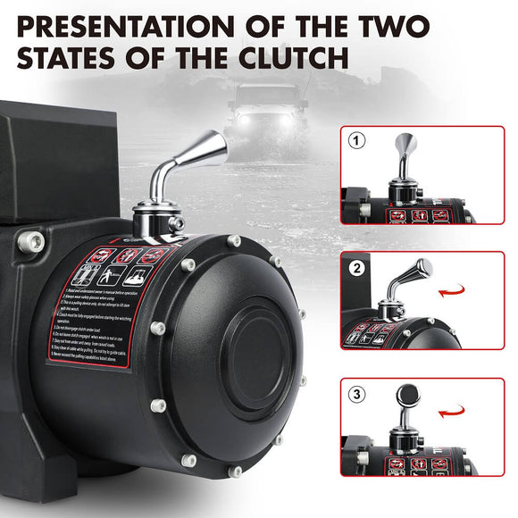 X - BULL 12V Electric Winch 12000LBS synthetic rope 4wd Jeep with winch cover - RnR Galore