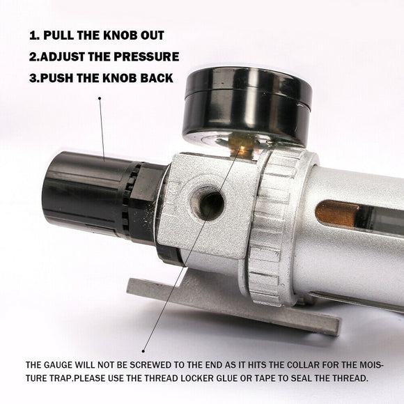 X - BULL Air Compressor Moisture Filter Water Trap Filter Regulator Mount Fitting - RnR Galore