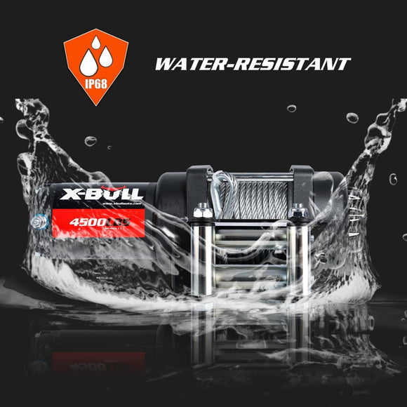 X - BULL Electric Winch 4500LBS/2041KG Steel Cable Wireless Remote Boat ATV 4WD - RnR Galore