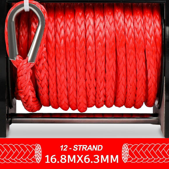 X - BULL Electric Winch 6000LBS 12V BOAT Synthetic Rope Wireless Remote 4WD ATV UTV - RnR Galore