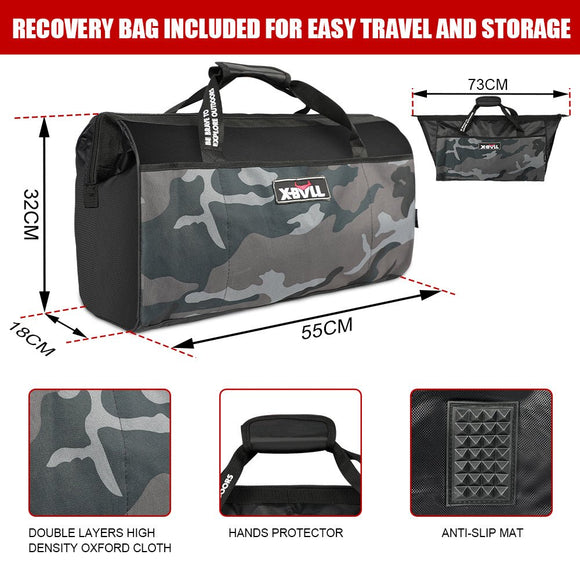 X - BULL Recovery Kit 4X4 Off - Road Kinetic Rope Snatch Strap Winch Damper 4WD13PCS - RnR Galore