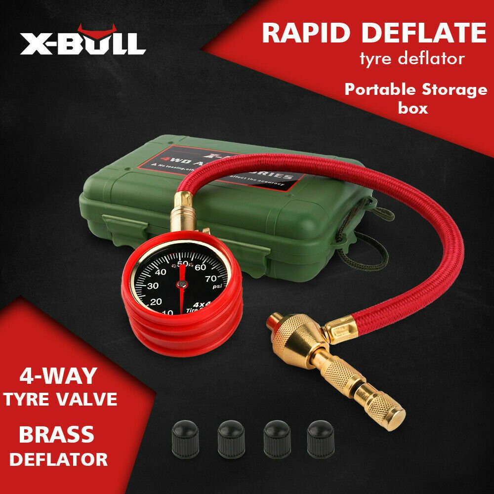 X-BULL Tyre Deflator Tire Air Deflators Rapid With Pressure Gauge Valve ...
