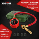 X - BULL Tyre Deflator Tire Air Deflators Rapid With Pressure Gauge Valve Tool 4WD - RnR Galore